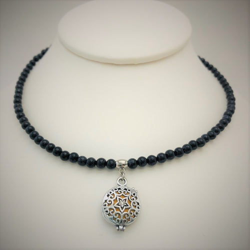 Blue Goldstone Essential Oil Diffusing Choker / Bracelet