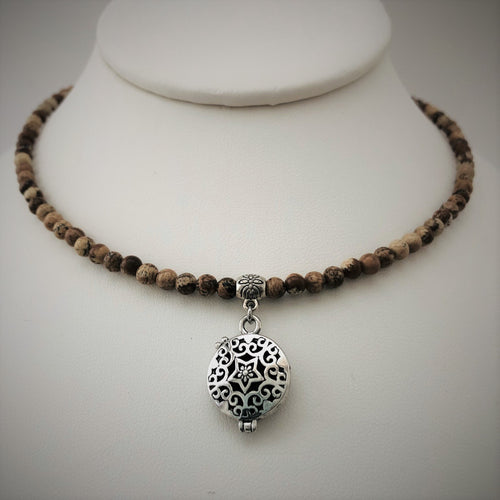 Picture Jasper Essential Oil Diffusing Choker / Bracelet