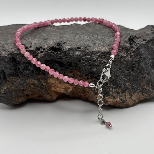 Pink Tourmaline Tiny Stone Bracelet