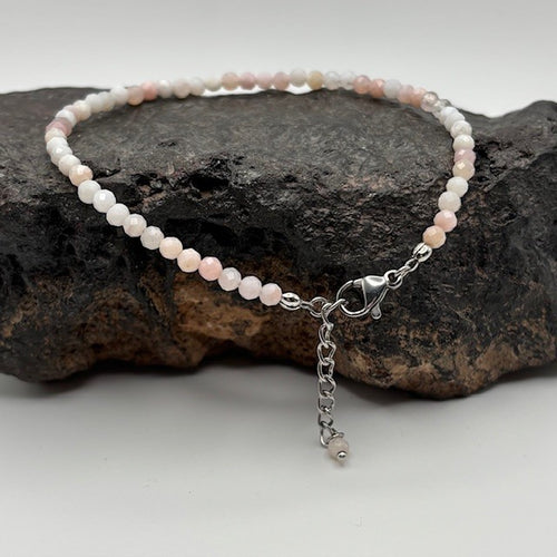 Pink Opal Tiny Stone Bracelet