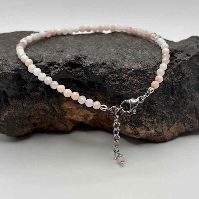 Pink Opal Tiny Stone Bracelet
