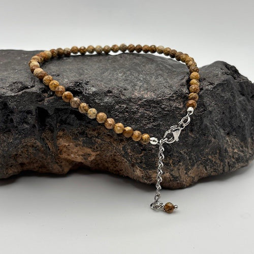 Picture Jasper Tiny Stone Bracelet