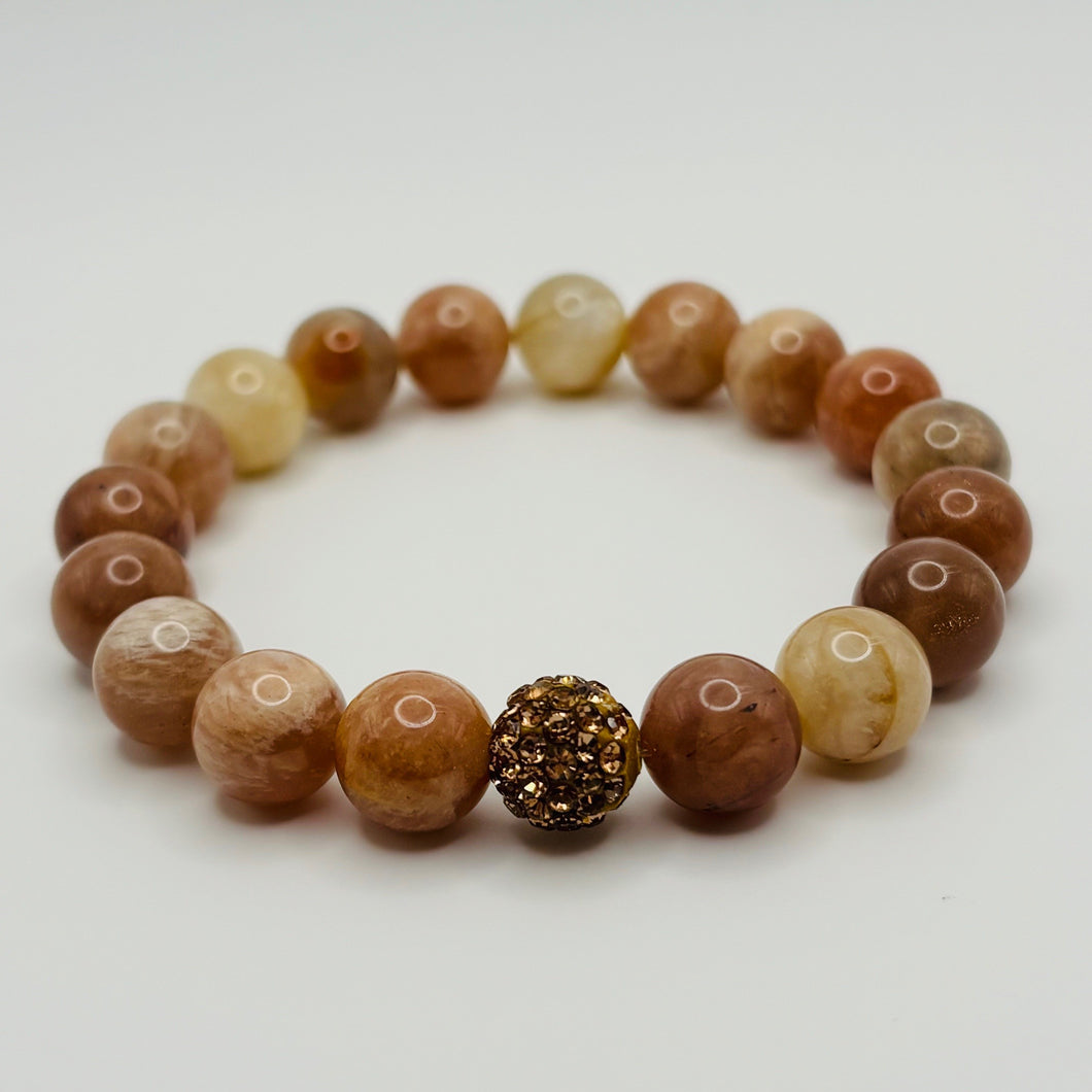 Peach Moonstone Bracelet