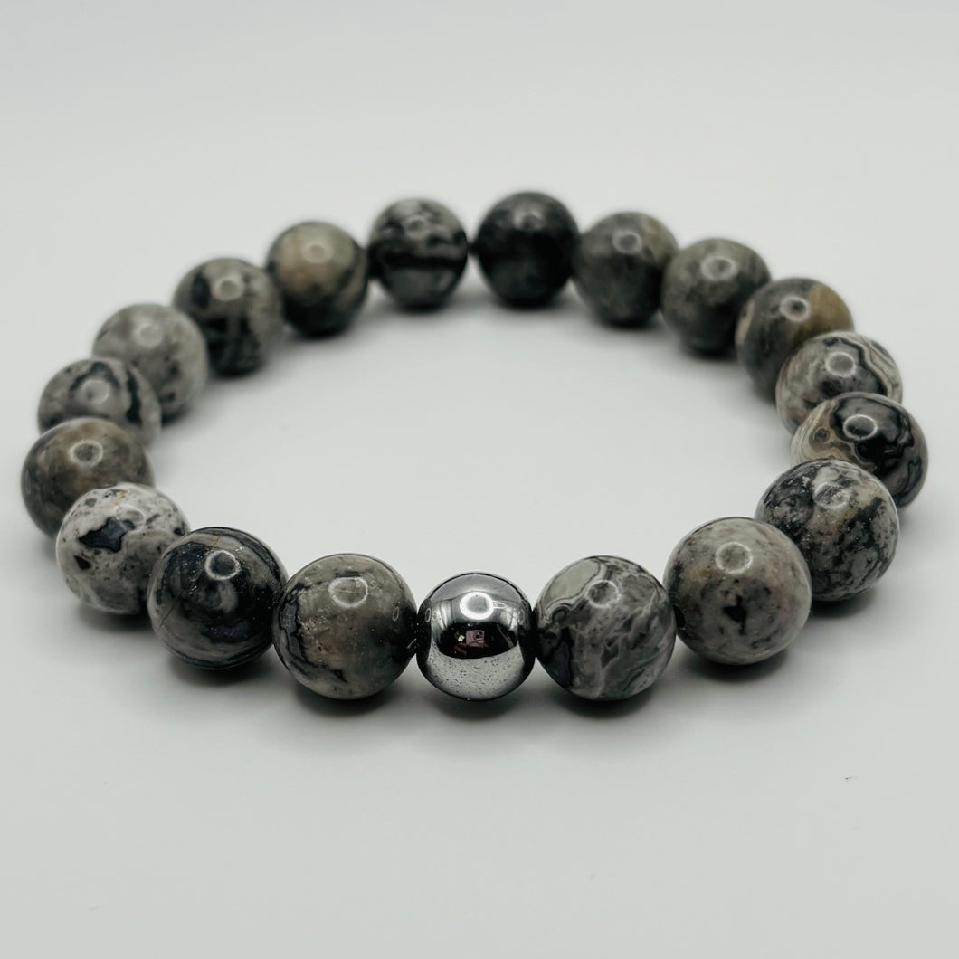 Black Picasso Stone Bracelet