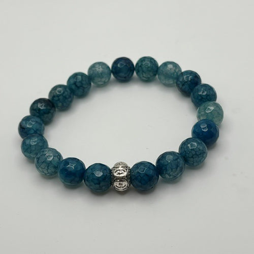 Blue Dragon Vein Agate Bracelet