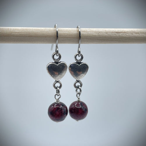 Pink Sesame Jasper Earrings