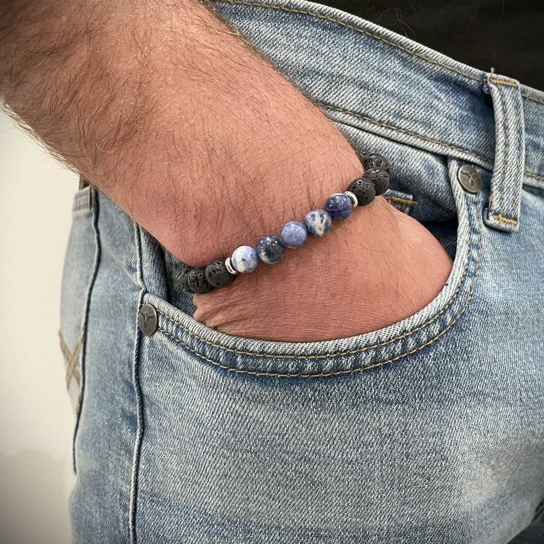 Sodalite Men's Aromatherapy Bracelet