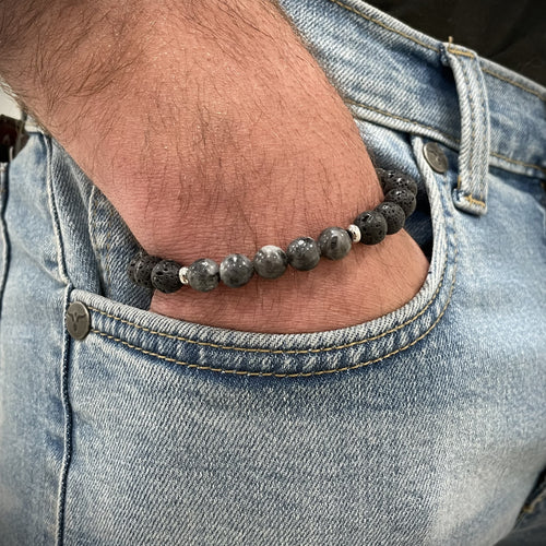 Labradorite Men's Aromatherapy Bracelet