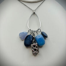 Blue Chalcedony, Blue Jasper, Blue Aventurine & Sodalite Aromatherapy Necklace