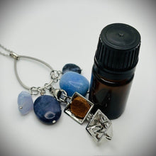 Blue Chalcedony, Blue Jasper, Blue Aventurine & Sodalite Aromatherapy Necklace