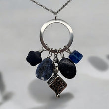Blue Magnesite, Sodalite, Lapis Lazuli and Blueberry Quartz Aromatherapy Necklace