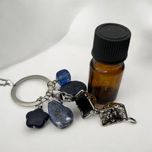 Blue Magnesite, Sodalite, Lapis Lazuli and Blueberry Quartz Aromatherapy Necklace
