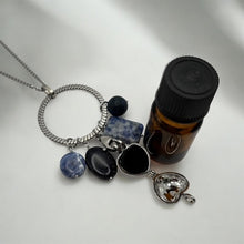 Sodalite, Blue Goldstone, Blue Spot Jasper & Dumortierite Aromatherapy Necklace