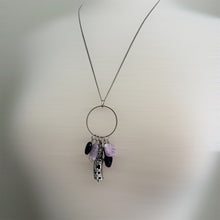 Dragon Vein Agate, Purple Quartz, Amethyst and Charoite Aromatherapy Necklace