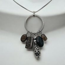 Smoky Quartz, Brown Jasper, Leopardskin Jasper and Bronzite Aromatherapy Necklace