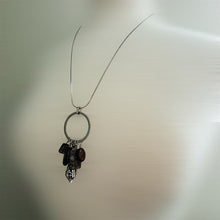 Smoky Quartz, Brown Jasper, Leopardskin Jasper and Bronzite Aromatherapy Necklace
