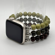 Heliotrope, Dragon Blood Jasper & Alashan Jade Apple Watch Band