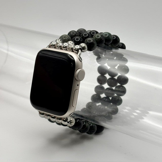 Serpentine, Obsidian and Kambaba Jasper Gemstone Apple Watch Band