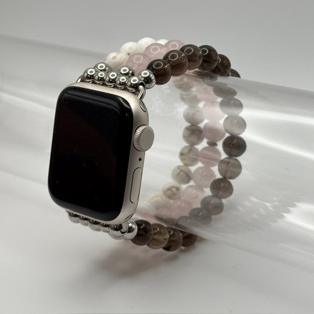 Smoky Quartz, Rose Quartz & Natural Howlite Apple Watch Band