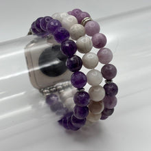 Amethyst, Crazy Lace Agate and Lepidolite Apple Watch Band