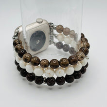 Smoky Quartz, Natural Howlite and Brown Snowflake Obsidian Apple Watch Band