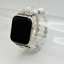 White Howlite, Crystal Quartz and Crazy Lace Agate Apple Watch Band