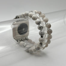 White Howlite, Crystal Quartz and Crazy Lace Agate Apple Watch Band