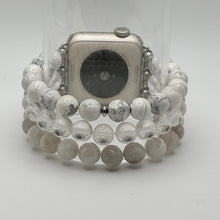 White Howlite, Crystal Quartz and Crazy Lace Agate Apple Watch Band