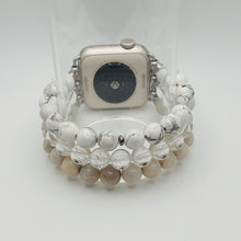 White Howlite, Crystal Quartz and Crazy Lace Agate Apple Watch Band