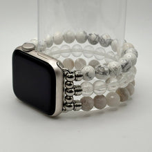 White Howlite, Crystal Quartz and Crazy Lace Agate Apple Watch Band