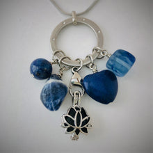 Blueberry Quartz, Blue Magnesite, Sodalite & Lapis Lazuli Aromatherapy Necklace