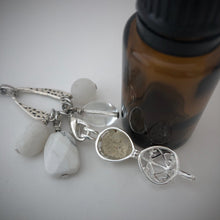 White Marble, White Howlite, Crystal Quartz & White Jade Aromatherapy Necklace